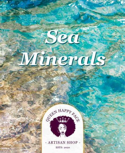 sea minerals, hand-poured candle, label